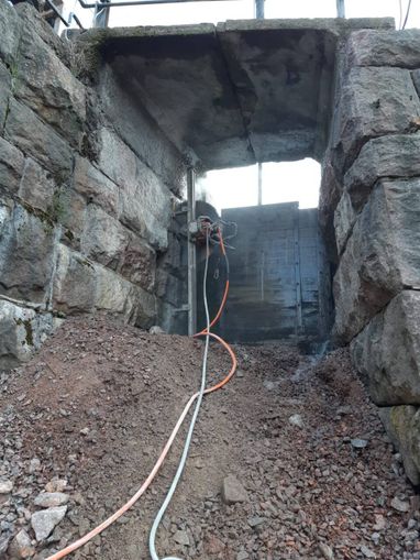 Sillan timanttisahaus seinäsahalla 